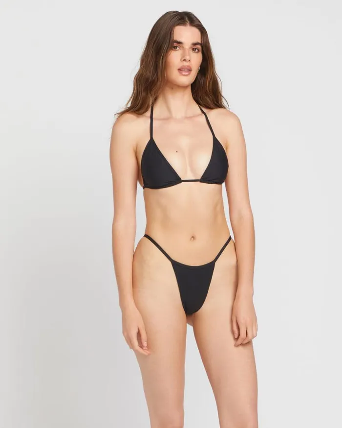 Simply Seamless Tiny Bikini Bottom 8211 Black Womens Volcom Bikinis