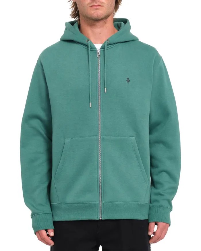 Single Stone Zip Hoodie 8211 Sea Green Mens Volcom Hoodies and Sweatshirts