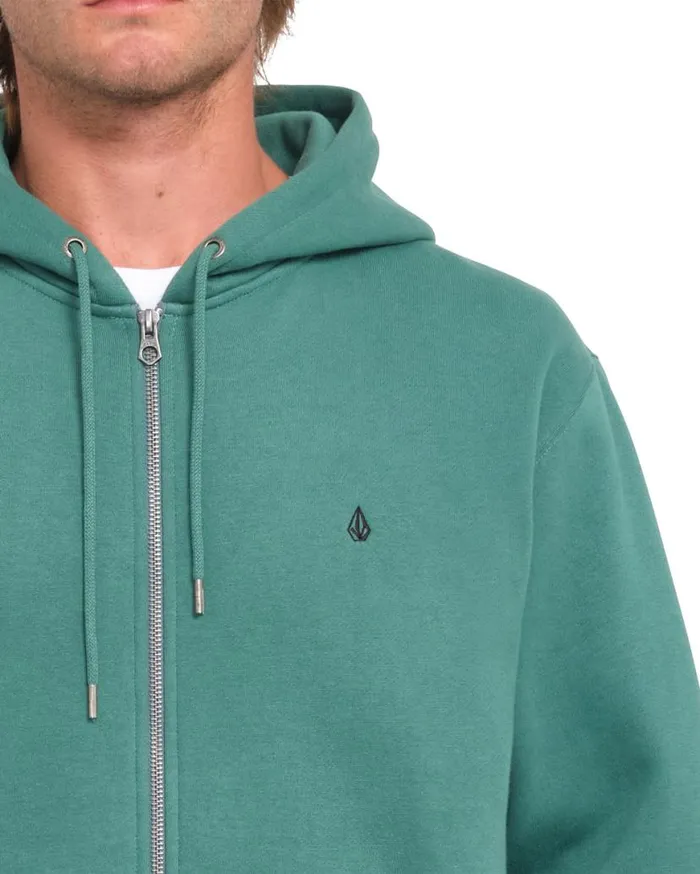 Single Stone Zip Hoodie 8211 Sea Green Mens Volcom Hoodies and Sweatshirts