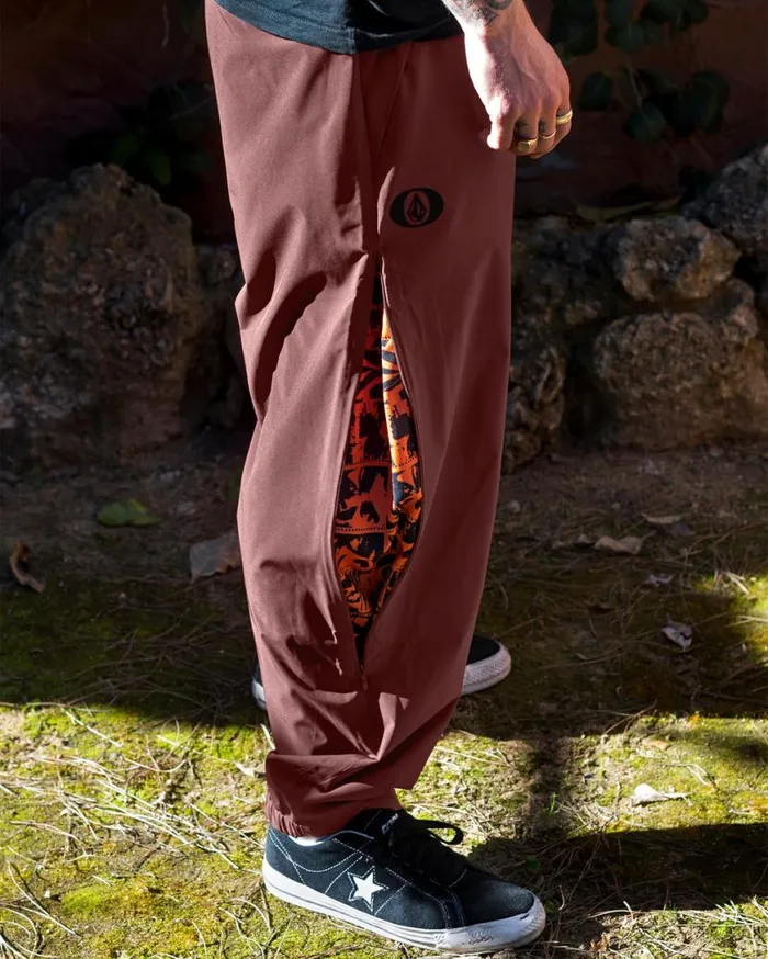 Skate Vitals Remy Stratton Elastic Waist Pants 8211 Merlot Mens Volcom Skate Vitals