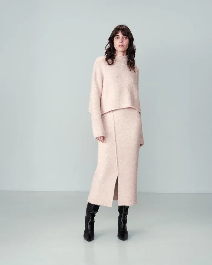 SKIRT BEIGE NASTIA Shop Grace and Mila Midi Skirts