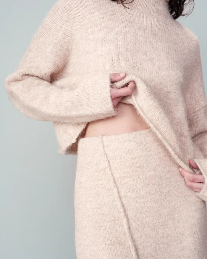 SKIRT BEIGE NASTIA Shop Grace and Mila Midi Skirts