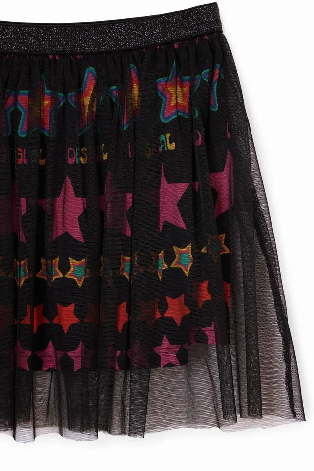 Skirts And Trousers Kids Desigual Star Miniskirt Black