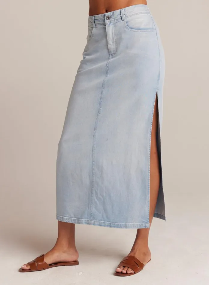 Skirts Women Bella Dahl Indigo Side Slit Skirt 8211 Ocean Mist Wash Skirts Women Bella Dahl Indigo Side Slit Skirt 8211 Ocean Mist Wash