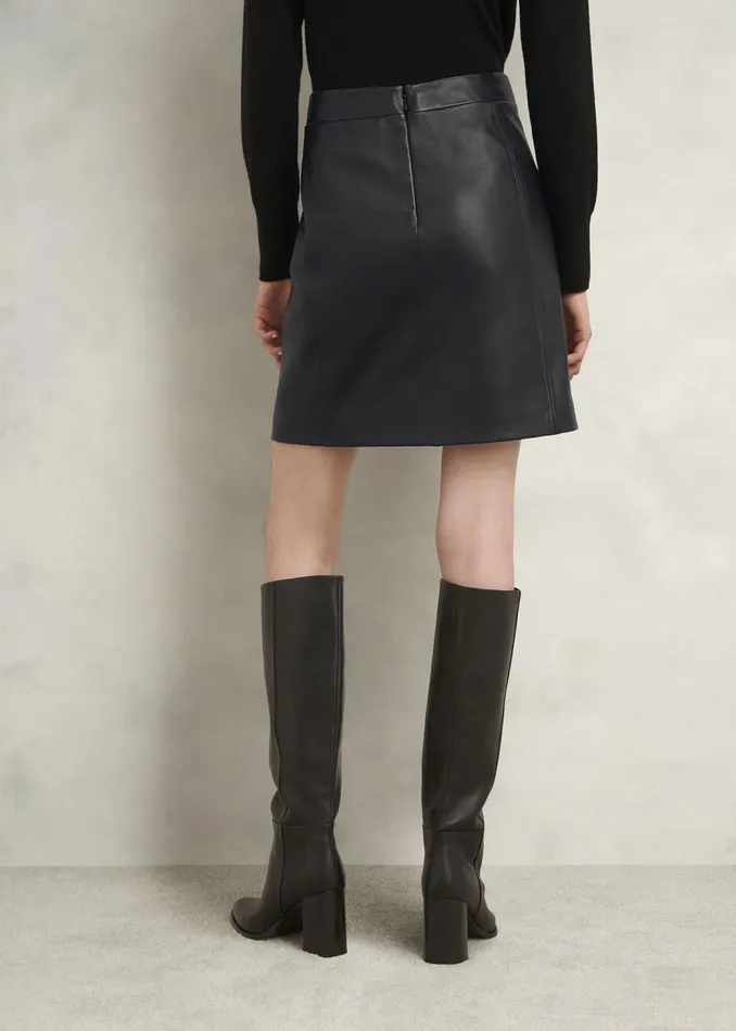 Skirts Women HOBBS Annabelle Leather Skirt Black