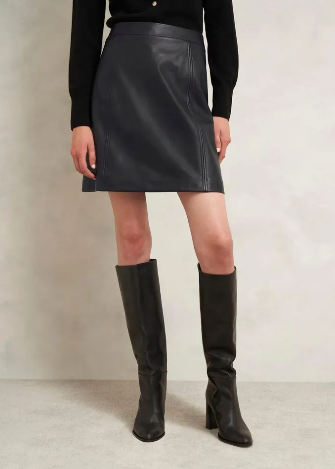 Skirts Women HOBBS Annabelle Leather Skirt Black