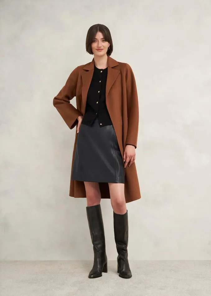 Skirts Women HOBBS Annabelle Leather Skirt Black