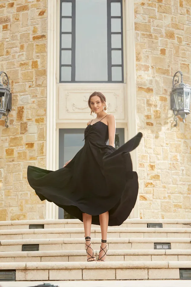 Sleeveless Dresses Women Elie Tahari Sweetheart Midi Dress Noir