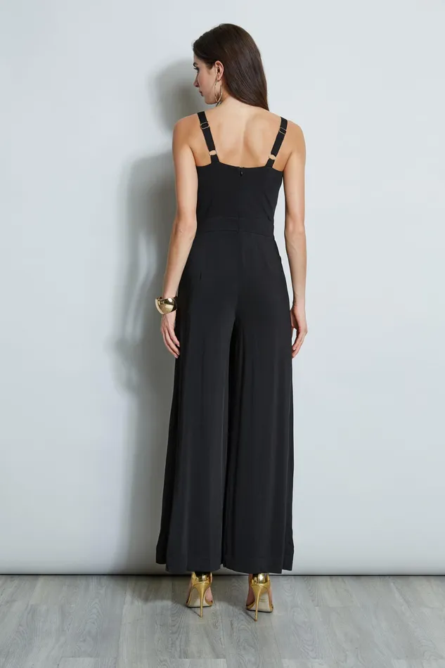 Sleeveless Dresses Women Elie Tahari Wide Leg Twist Jumpsuit NOIR