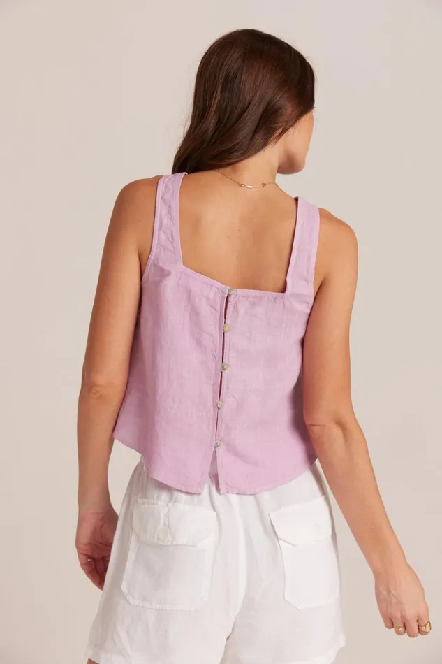 Sleeveless Women Bella Dahl Button Back Linen Tank 8211 Light Orchid Sleeveless Women Bella Dahl Button Back Linen Tank 8211 Light Orchid