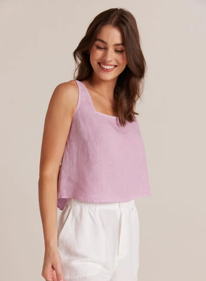 Sleeveless Women Bella Dahl Button Back Linen Tank 8211 Light Orchid Sleeveless Women Bella Dahl Button Back Linen Tank 8211 Light Orchid