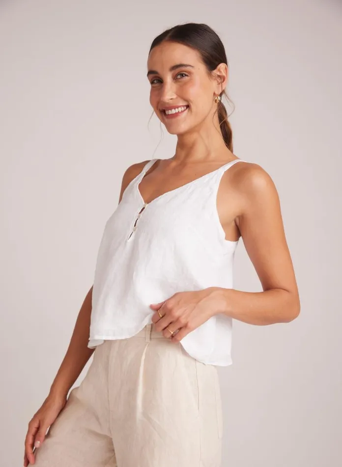 Sleeveless Women Bella Dahl Button Front Cami 8211 White