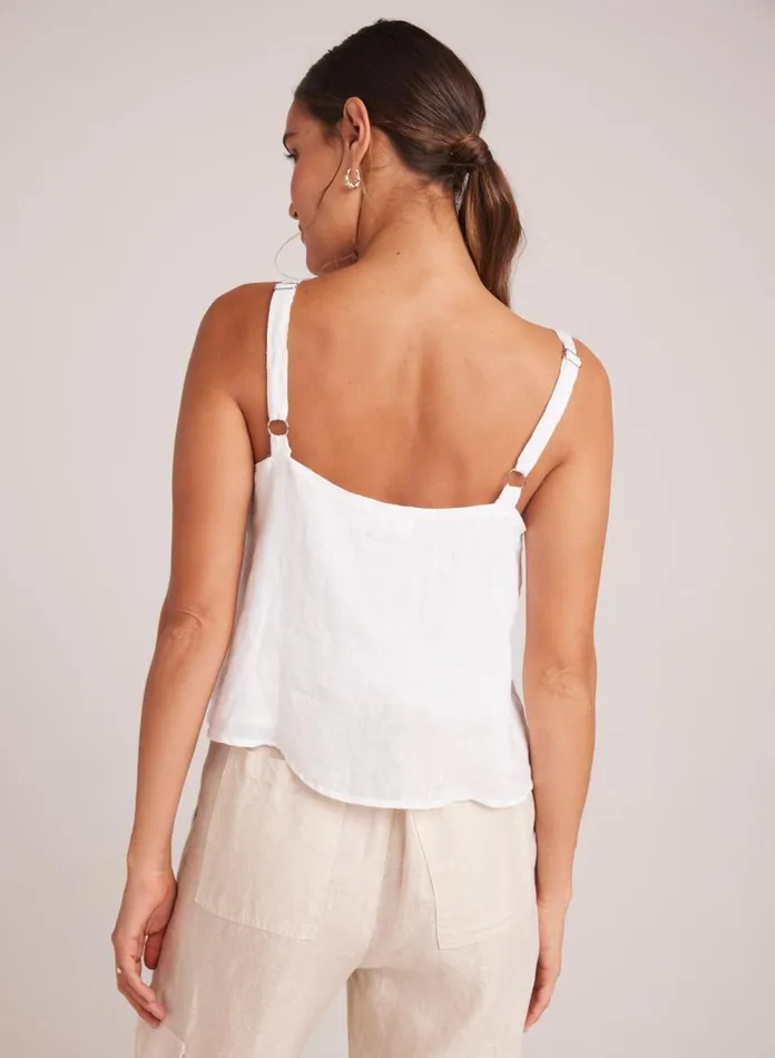 Sleeveless Women Bella Dahl Button Front Cami 8211 White