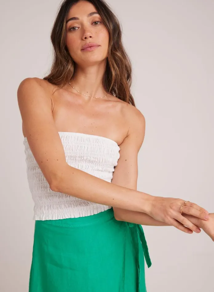 Sleeveless Women Bella Dahl Smocked Tube Top 8211 White