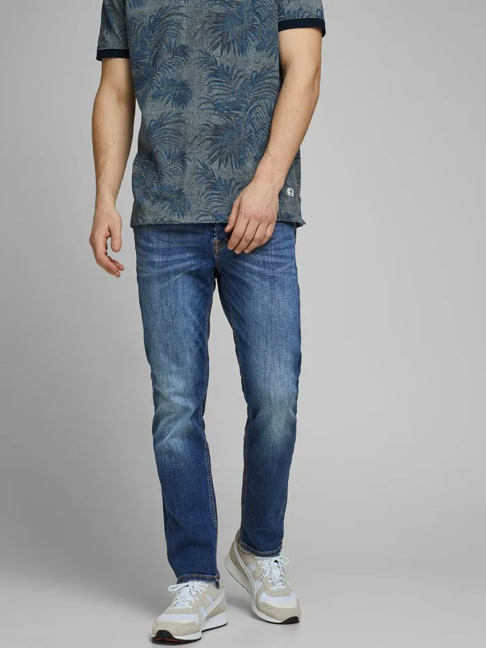 Slim and Straight Jeans JACK and JONES Mens TIM ORIGINAL AGI 005 SLIMSTRAIGHT FIT JEANS Blue Blue Denim Slim and Straight Jeans JACK and JONES Mens TIM ORIGINAL AGI 005 SLIMSTRAIGHT FIT JEANS Blue Blue Denim