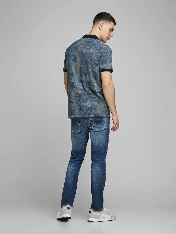 Slim and Straight Jeans JACK and JONES Mens TIM ORIGINAL AGI 005 SLIMSTRAIGHT FIT JEANS Blue Blue Denim