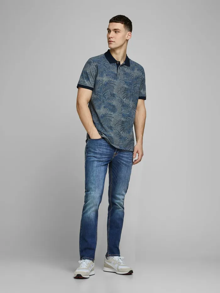 Slim and Straight Jeans JACK and JONES Mens TIM ORIGINAL AGI 005 SLIMSTRAIGHT FIT JEANS Blue Blue Denim