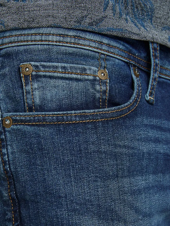 Slim and Straight Jeans JACK and JONES Mens TIM ORIGINAL AGI 005 SLIMSTRAIGHT FIT JEANS Blue Blue Denim