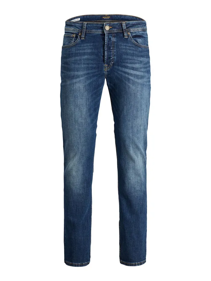 Slim and Straight Jeans JACK and JONES Mens TIM ORIGINAL AGI 005 SLIMSTRAIGHT FIT JEANS Blue Blue Denim