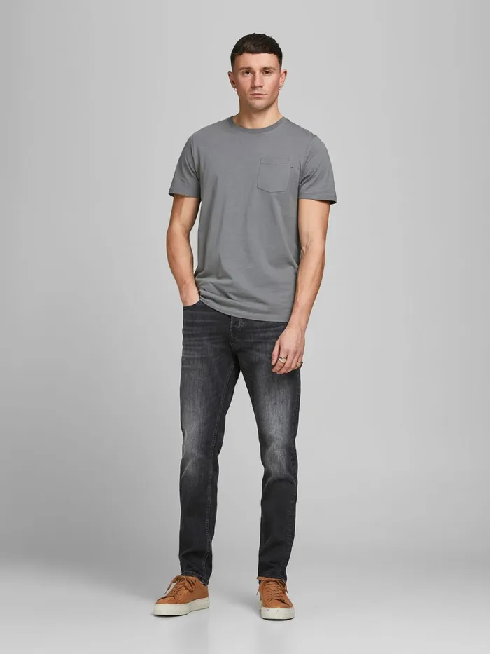 Slim and Straight Jeans JACK and JONES Mens TIM ORIGINAL AM 785 SLIMSTRAIGHT FIT JEANS Black Black Denim