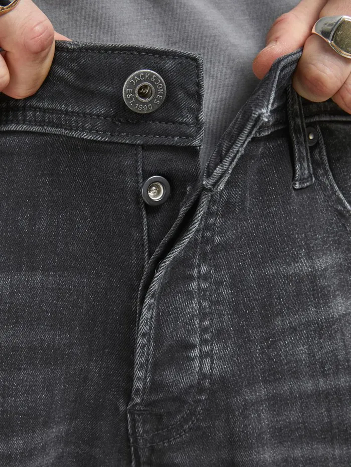 Slim and Straight Jeans JACK and JONES Mens TIM ORIGINAL AM 785 SLIMSTRAIGHT FIT JEANS Black Black Denim