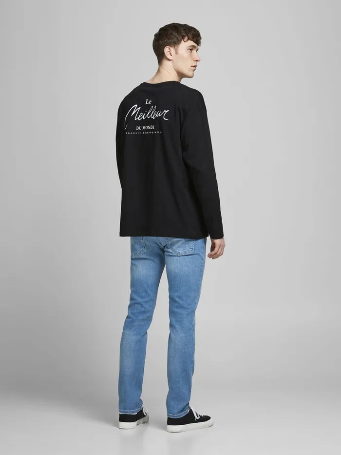 Slim and Straight Jeans JACK and JONES Mens TIM ORIGINAL AM 786 SLIMSTRAIGHT FIT JEANS Blue Blue Denim