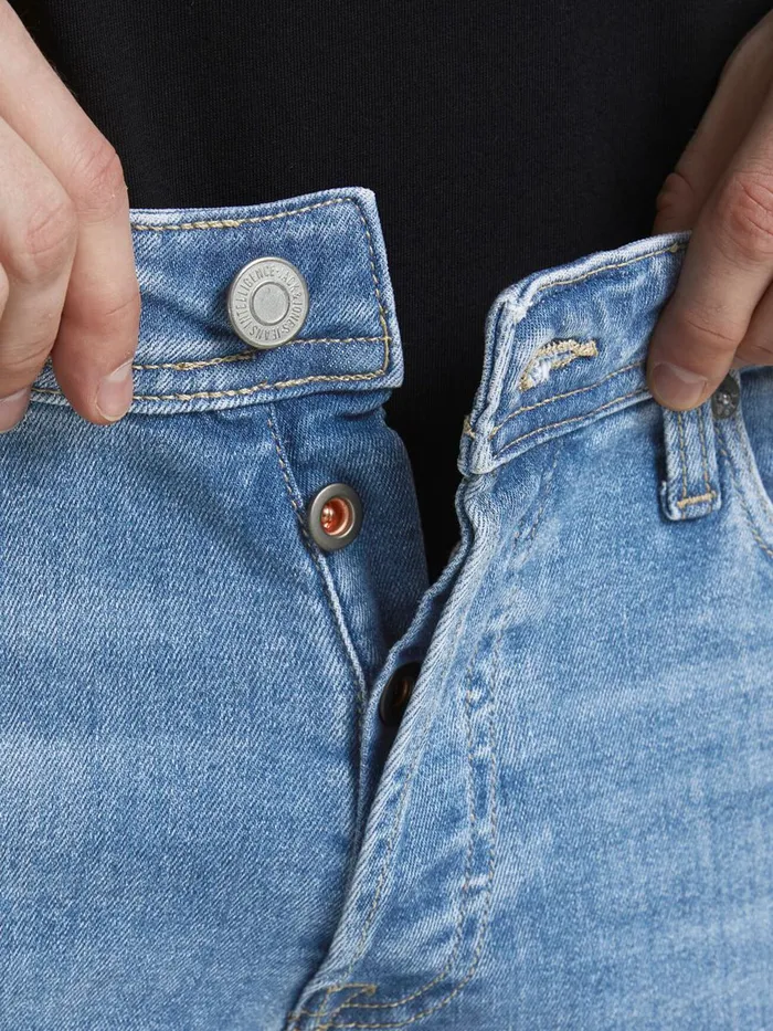 Slim and Straight Jeans JACK and JONES Mens TIM ORIGINAL AM 786 SLIMSTRAIGHT FIT JEANS Blue Blue Denim
