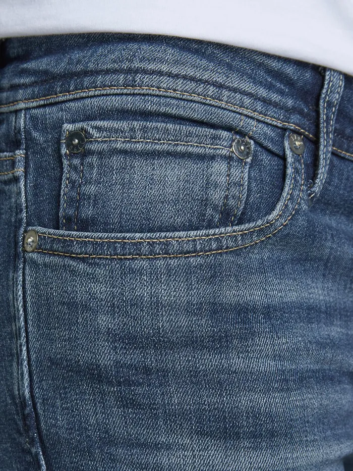 Slim and Straight Jeans JACK and JONES Mens TIM ORIGINAL JJ 255 SLIMSTRAIGHT FIT JEANS Blue Blue Denim