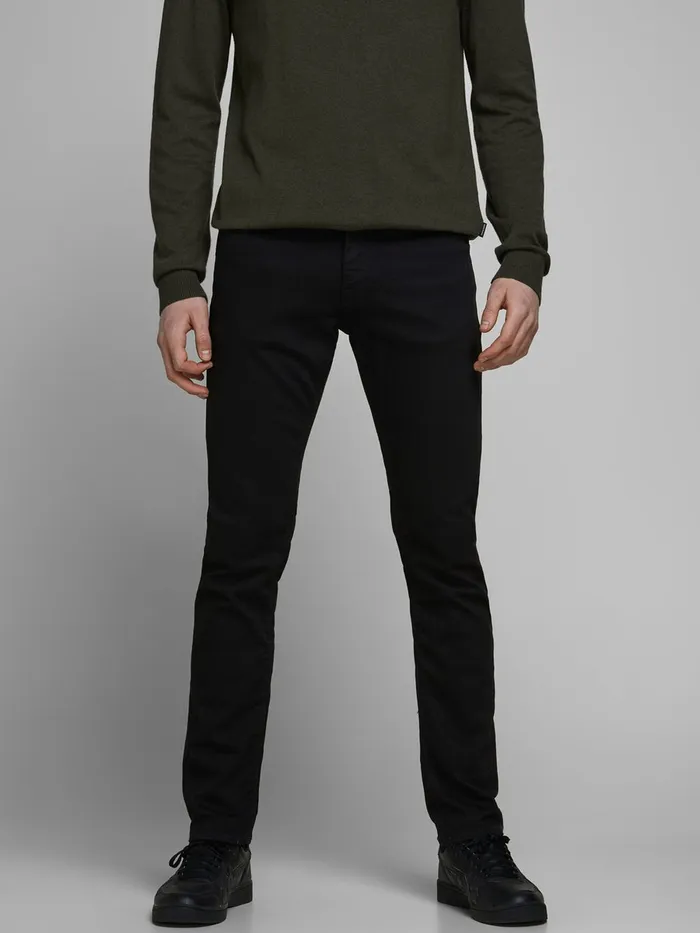 Slim Jeans JACK and JONES Mens GLENN FELIX AM 046 SLIM FIT JEANS Black Black Denim Slim Jeans JACK and JONES Mens GLENN FELIX AM 046 SLIM FIT JEANS Black Black Denim
