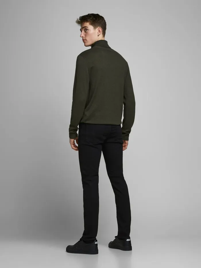 Slim Jeans JACK and JONES Mens GLENN FELIX AM 046 SLIM FIT JEANS Black Black Denim