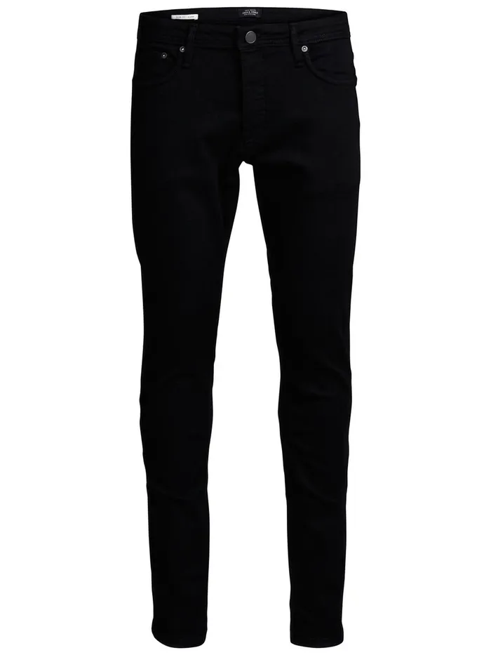 Slim Jeans JACK and JONES Mens GLENN FELIX AM 046 SLIM FIT JEANS Black Black Denim