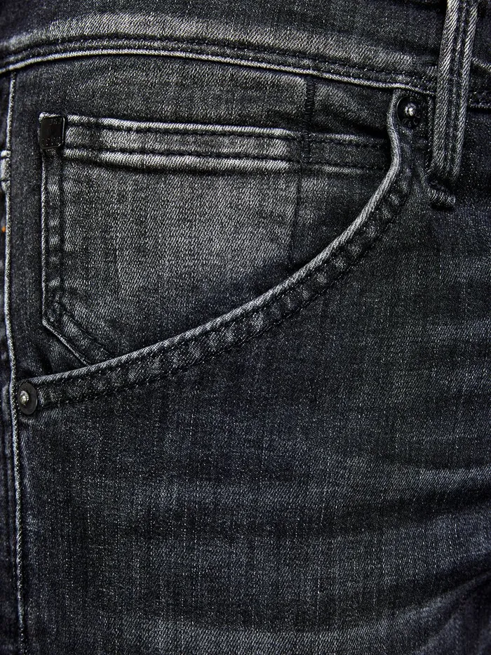 Slim Jeans JACK and JONES Mens GLENN FOX BL 655 SPS SLIM FIT JEANS Grey Black Denim
