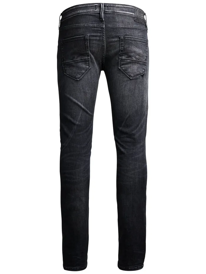 Slim Jeans JACK and JONES Mens GLENN FOX BL 655 SPS SLIM FIT JEANS Grey Black Denim