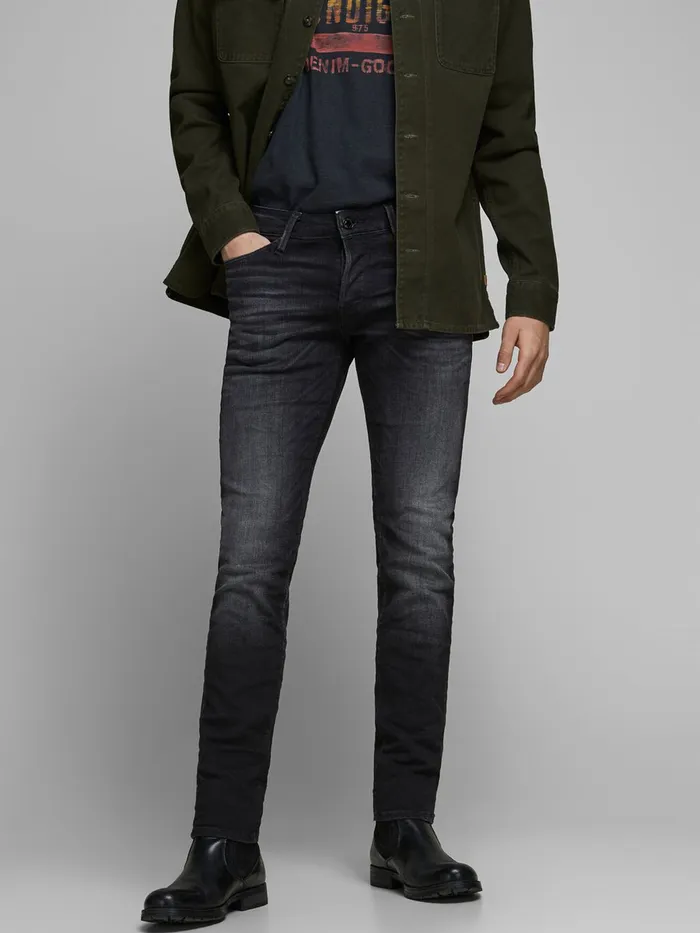 Slim Jeans JACK and JONES Mens GLENN ICON 557 50SPS SLIM FIT JEANS Blue Black Denim Slim Jeans JACK and JONES Mens GLENN ICON 557 50SPS SLIM FIT JEANS Blue Black Denim