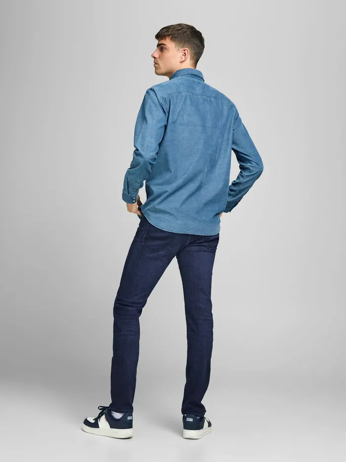 Slim Jeans JACK and JONES Mens GLENN ICON JJ 757 SLIM FIT JEANS Blue Blue Denim