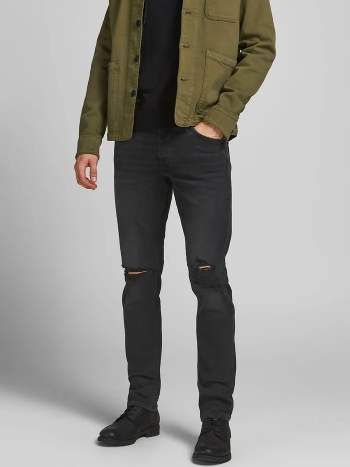 Slim Jeans JACK and JONES Mens GLENN ORIGINAL CJ 806 SLIM FIT JEANS Black Black Denim Slim Jeans JACK and JONES Mens GLENN ORIGINAL CJ 806 SLIM FIT JEANS Black Black Denim