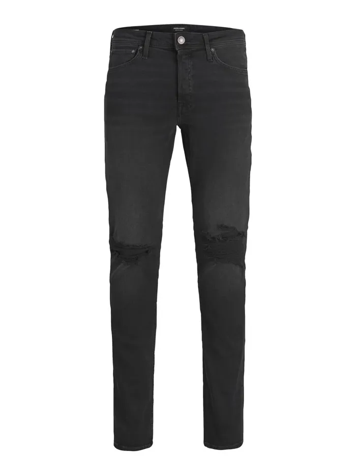 Slim Jeans JACK and JONES Mens GLENN ORIGINAL CJ 806 SLIM FIT JEANS Black Black Denim