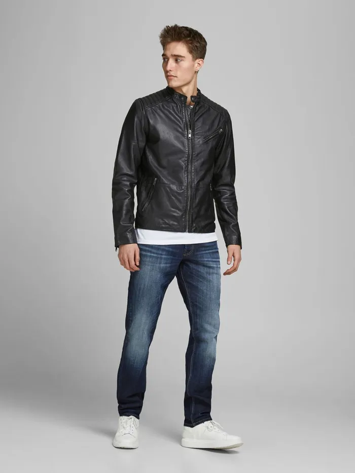 Slim Jeans JACK and JONES Mens GLENN ORIGINAL JJ 256 SLIM FIT JEANS Blue Blue Denim