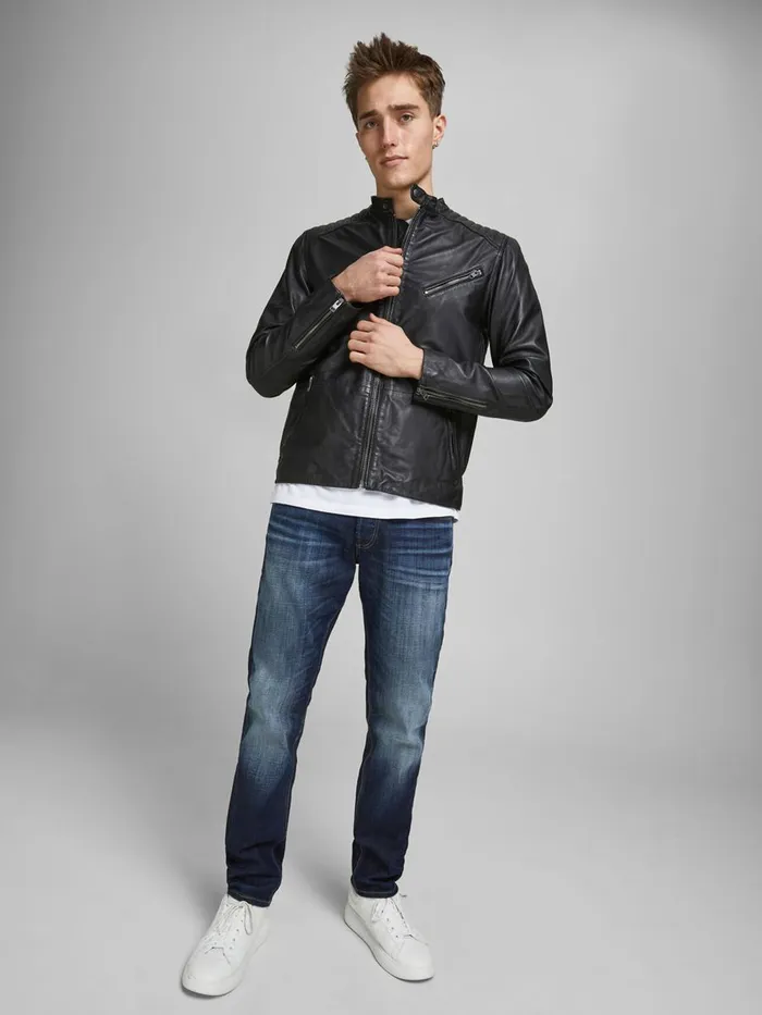 Slim Jeans JACK and JONES Mens GLENN ORIGINAL JJ 256 SLIM FIT JEANS Blue Blue Denim