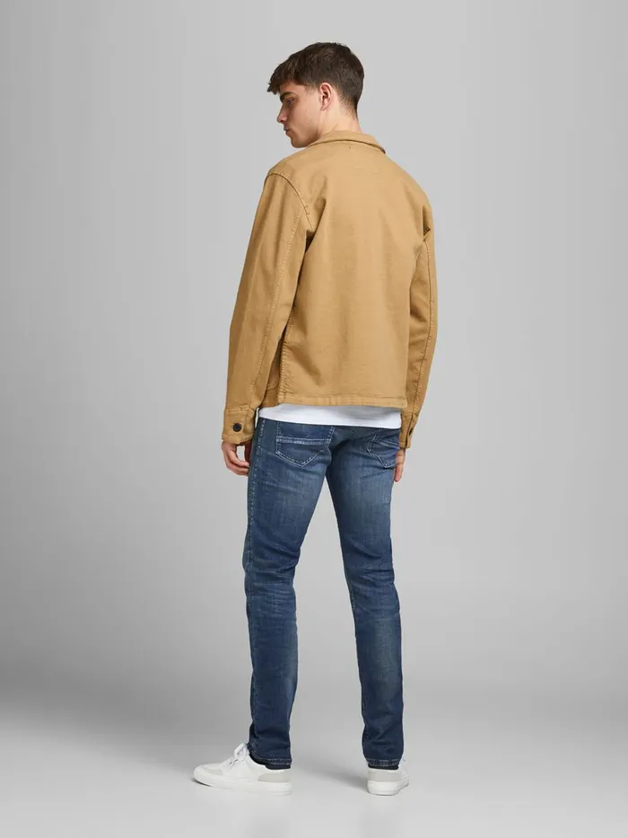 Slim Jeans JACK and JONES Mens GLENN ROCK JJ 358 SPS SLIM FIT JEANS Blue Blue Denim