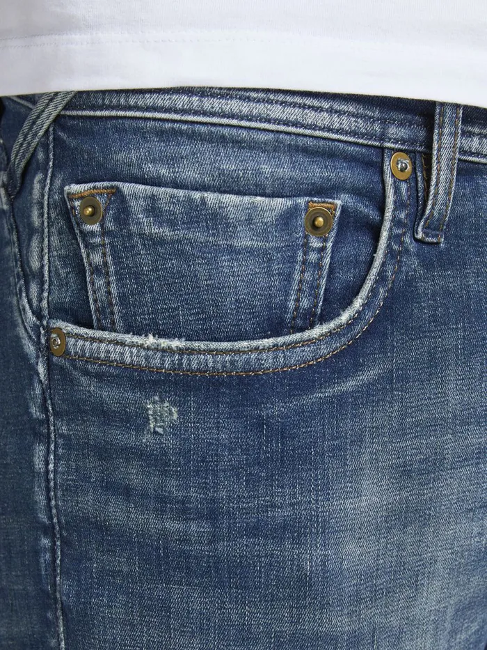 Slim Jeans JACK and JONES Mens GLENN ROCK JJ 358 SPS SLIM FIT JEANS Blue Blue Denim