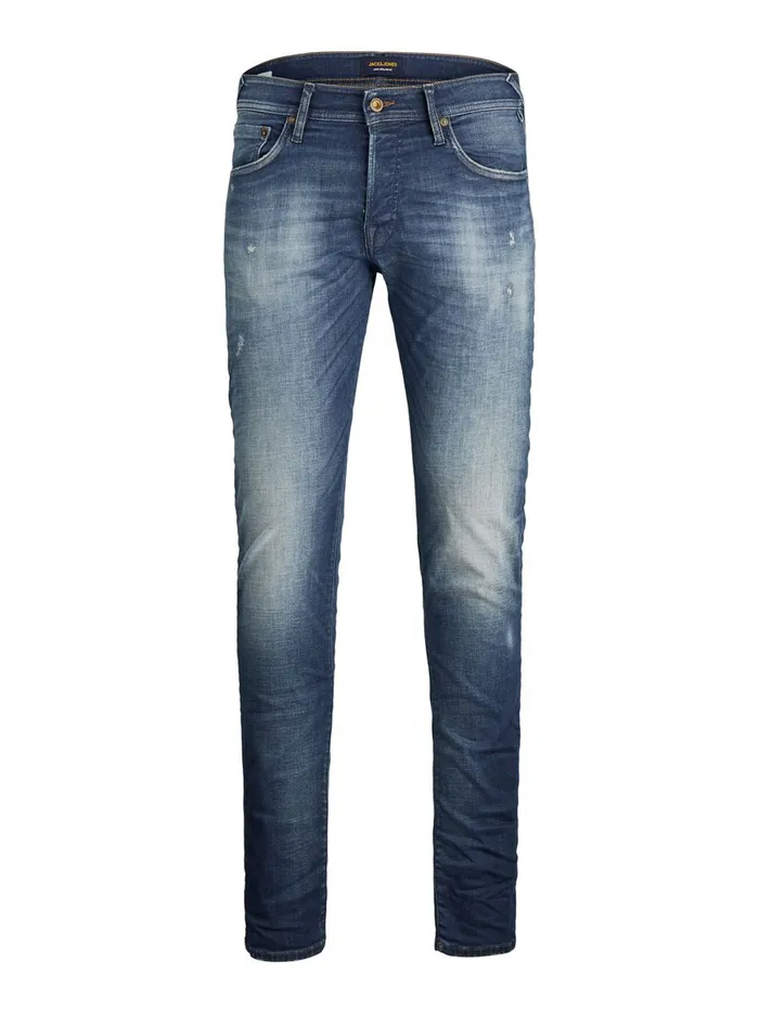 Slim Jeans JACK and JONES Mens GLENN ROCK JJ 358 SPS SLIM FIT JEANS Blue Blue Denim