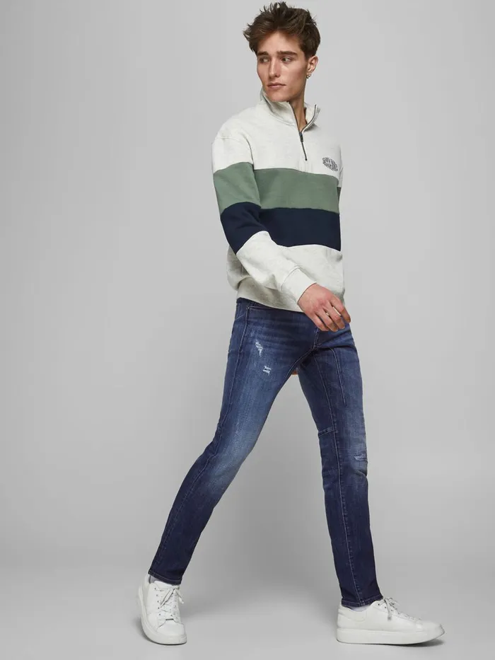 Slim Jeans JACK and JONES Mens GLENN SCALE GE 837 SLIM FIT JEANS Blue Blue Denim