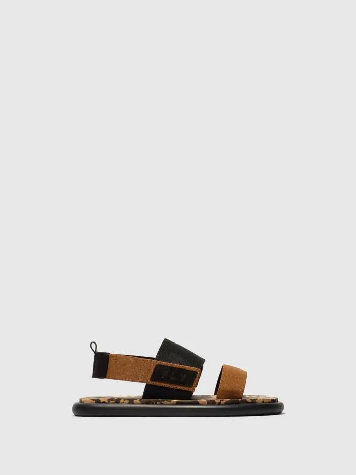 SlingBack Sandals OICH064FLY BLACKMUSTARDCAMU Women Fly London Sandals