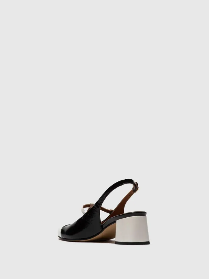 SlingBack Sandals SOLN083FLY OFFWHITEBLACK Women Fly London Sandals