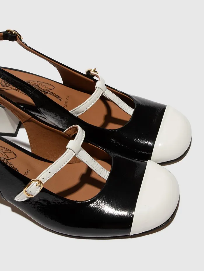 SlingBack Sandals SOLN083FLY OFFWHITEBLACK Women Fly London Sandals