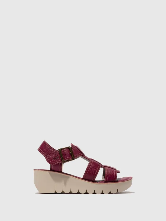 SlingBack Sandals YUDD236FLY BERRY Women Fly London Sandals