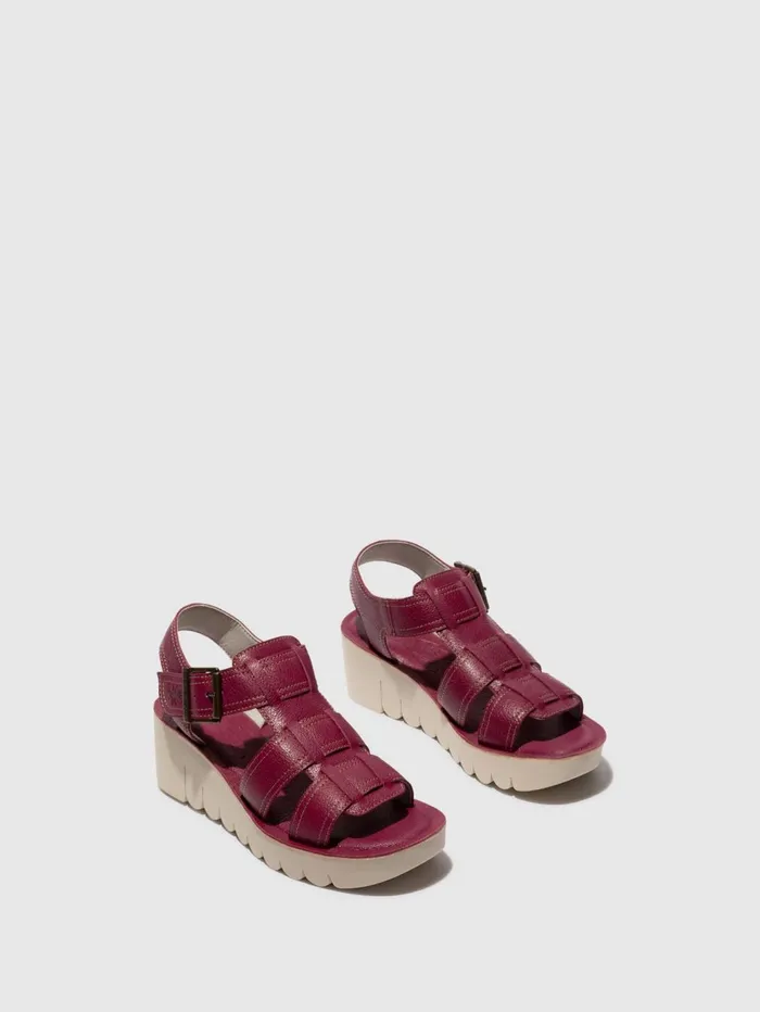 SlingBack Sandals YUDD236FLY BERRY Women Fly London Sandals