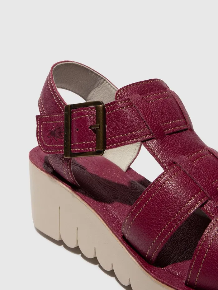 SlingBack Sandals YUDD236FLY BERRY Women Fly London Sandals