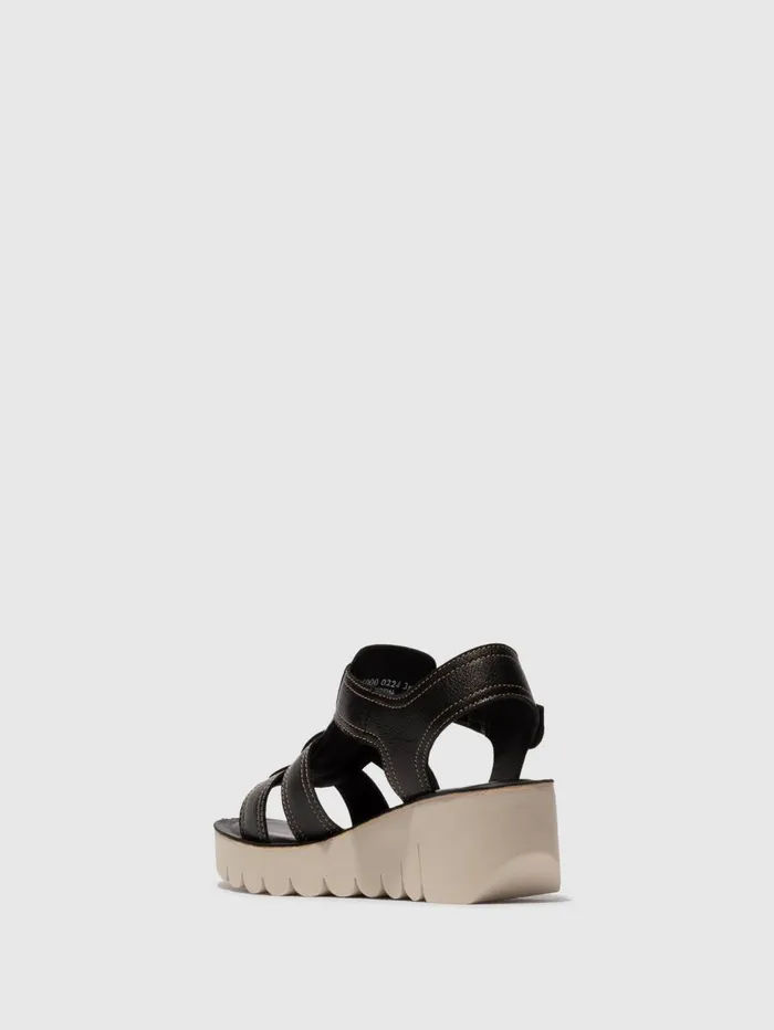 SlingBack Sandals YUDD236FLY BLACK Women Fly London Sandals